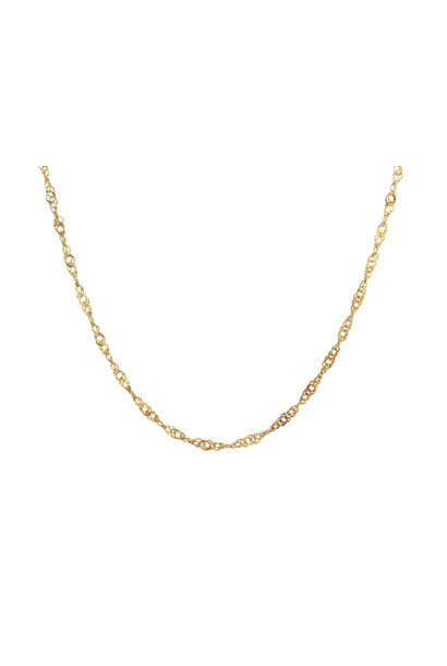 .925 Gold Plated Rope Necklace (22")