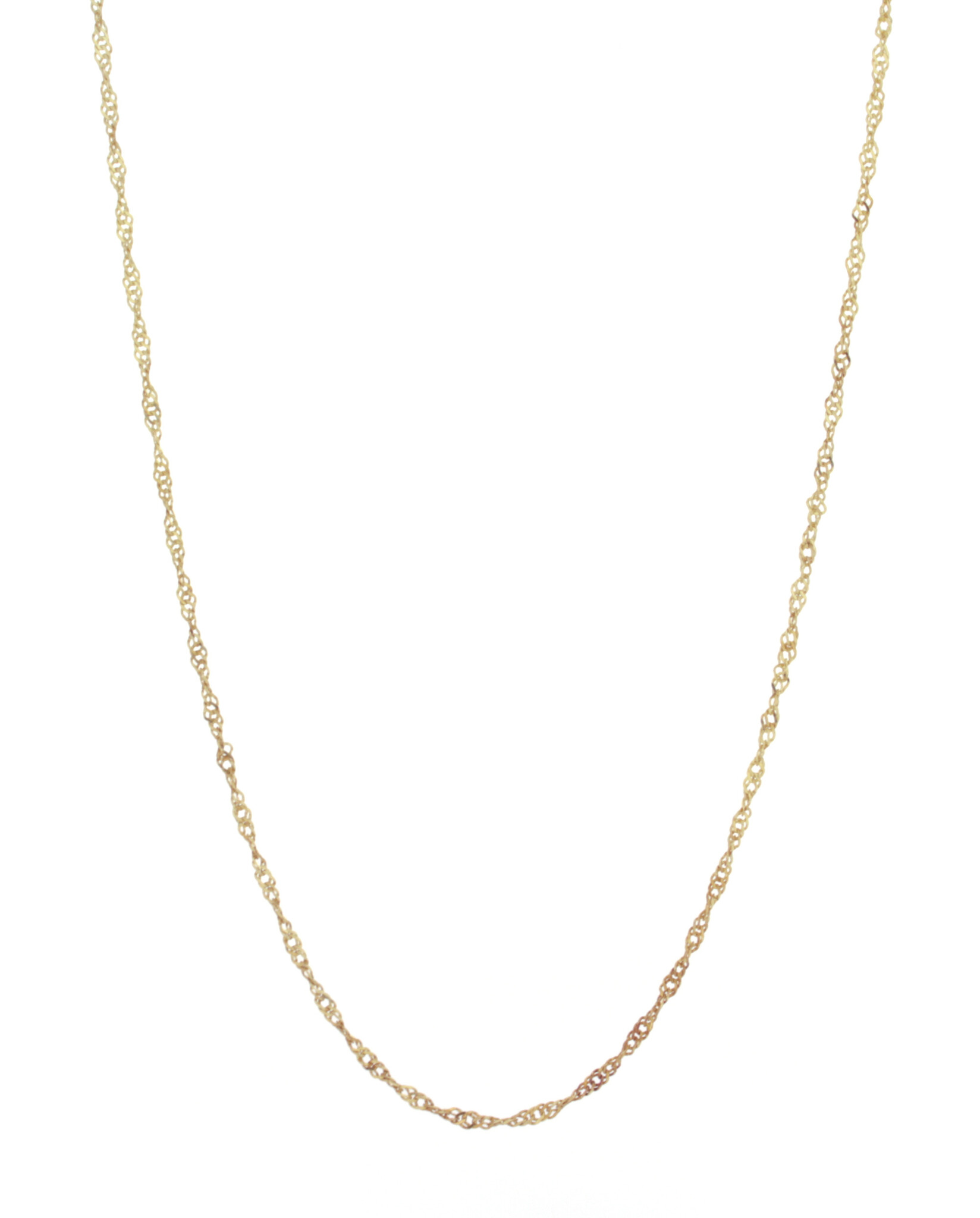 .925 Gold Plated Rope Necklace (22")-2