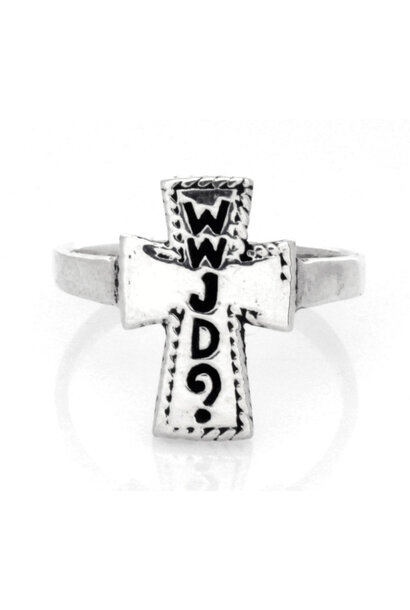 .925 Religious Ring WWJD (sz 11 3/4)