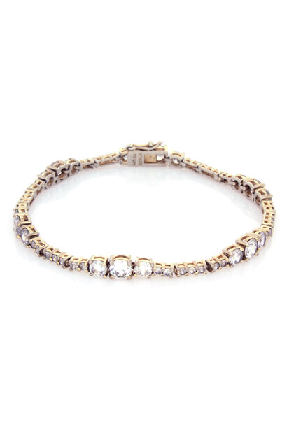 .925 Cubic Zirconia Bracelet (7.5"/5mm)