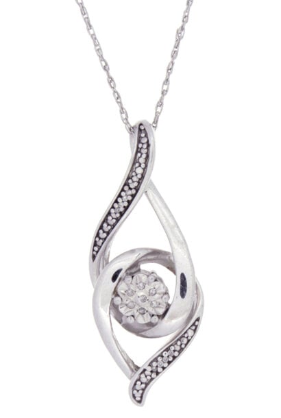 .925 Diamond Swirl Pendant (19.5" )