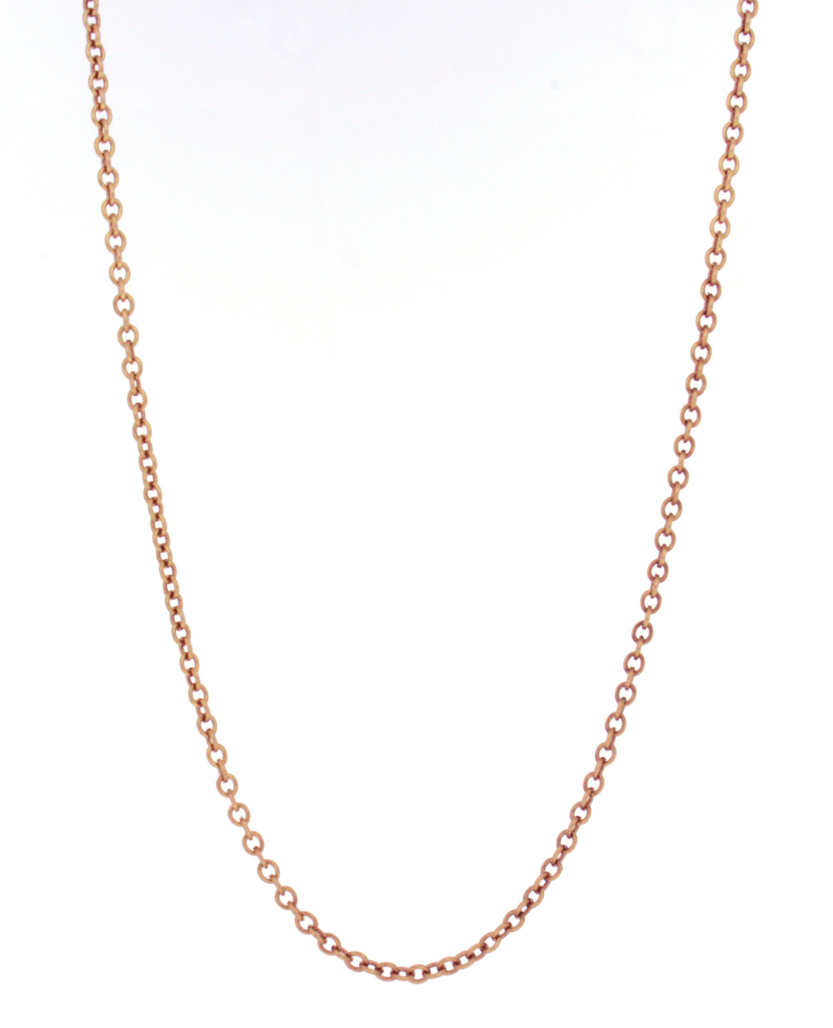 10K Rose Gold Link Chain Necklace (18")-2
