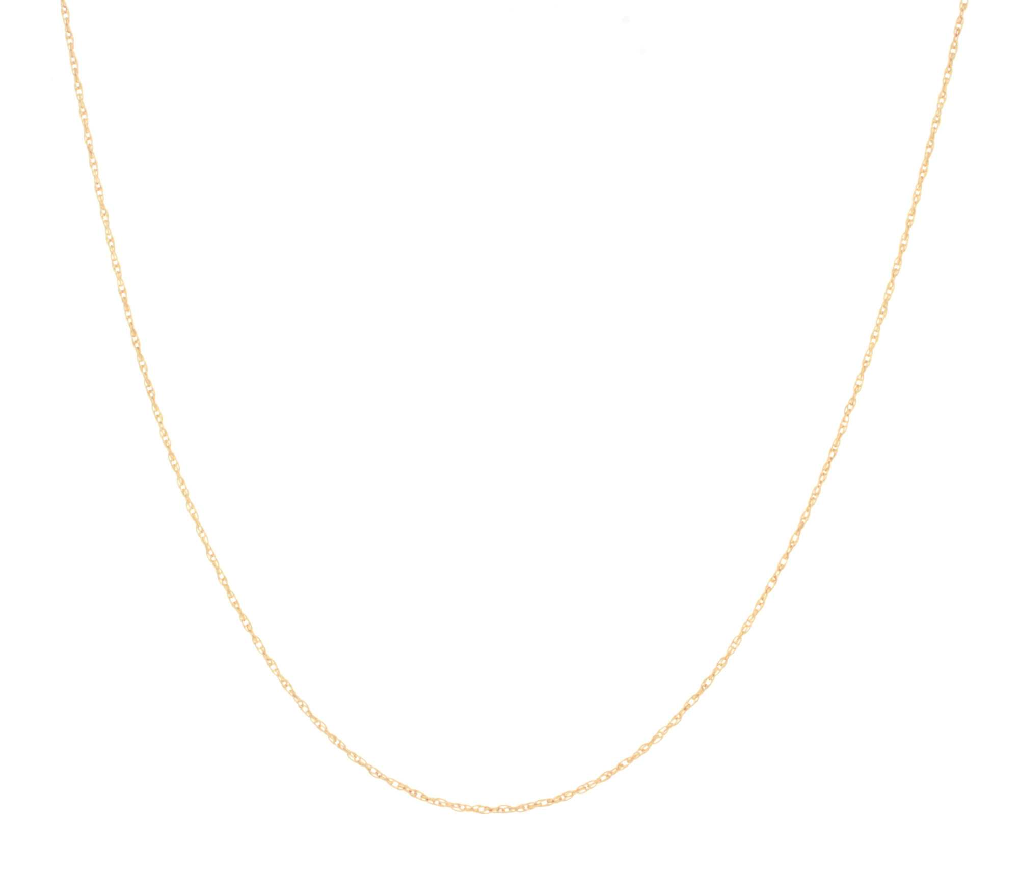 10K Yellow Gold Rope Chain Necklace (16"/.9mm)-2