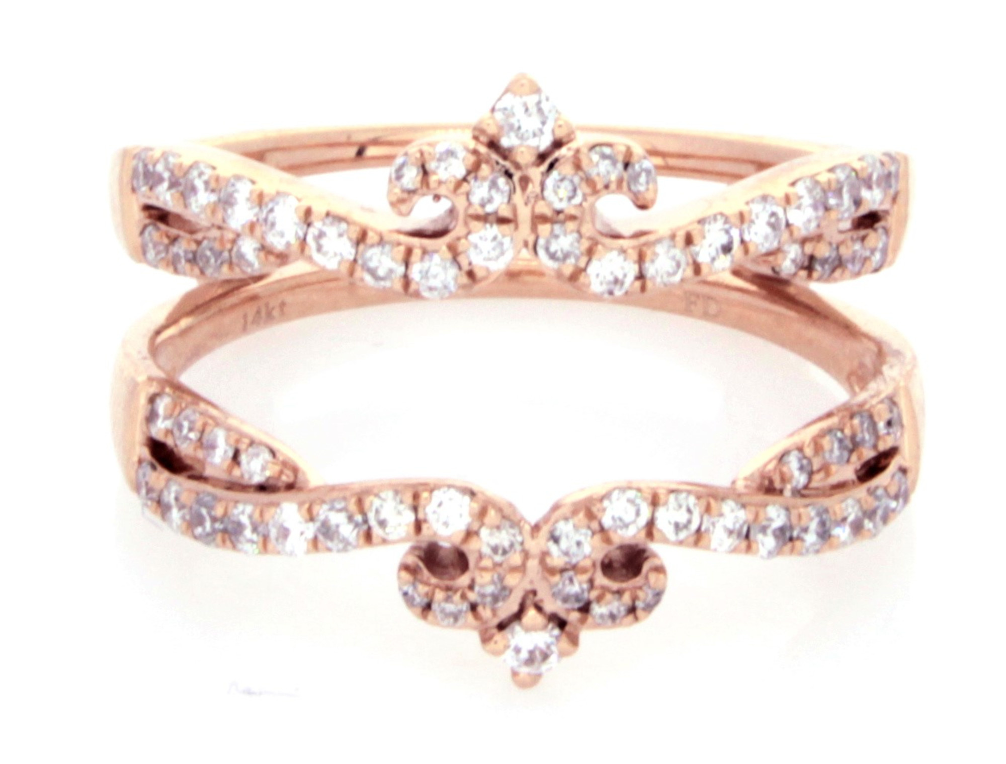 14K Rose Gold Diamond Enhancer Ring (sz 6 3/4)-1