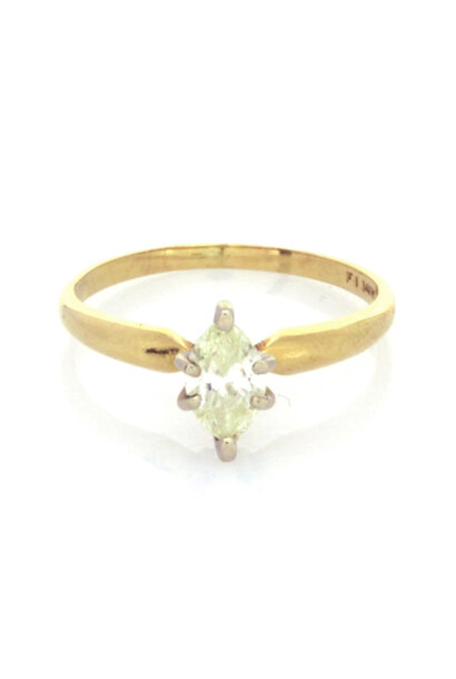 14K Yellow Gold Marquise-Cut Diamond Ring (sz 4 3/4)