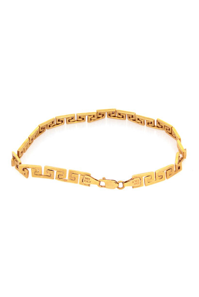 14K Yellow Gold Mayan Peruvian Aztec Bracelet (7"/5mm)