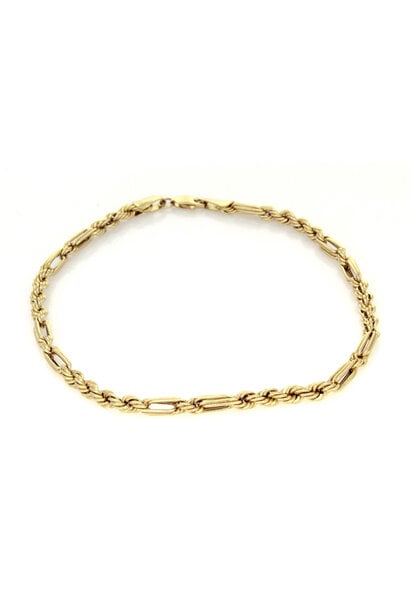 14K Yellow Gold Twisted Rope Bracelet (8 1/4"/2mm)