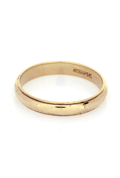 14K Yellow Gold Wedding Band (sz 10/3.7mm)