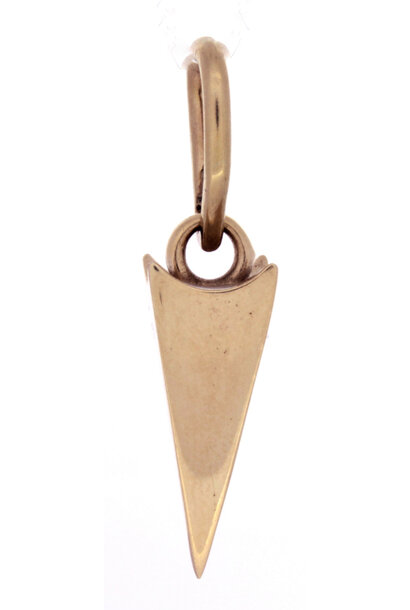 14K Yellow Gold Obelisk Minimalist Pendant