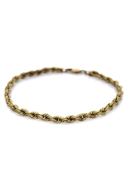 10K Yellow Gold Rope Chain Bracelet (8 1/4" / 3.5mm)