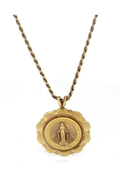 14K Yellow Gold Saint Mary Necklace (20 1/2" / 2mm)