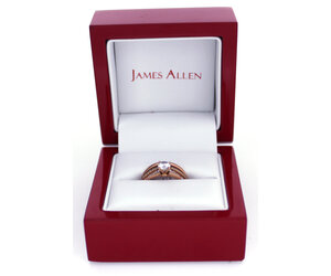 14K Rose Gold JAMES ALLEN 3-Piece Lab Diamond Wedding Set with
