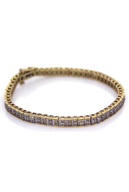 14K Yellow Gold Diamond Bracelet (7" / 4.5mm)