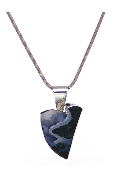 .925 Raw Malachite Pendant (20")