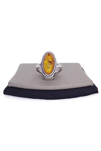 .925 Amber Ring (sz 9)
