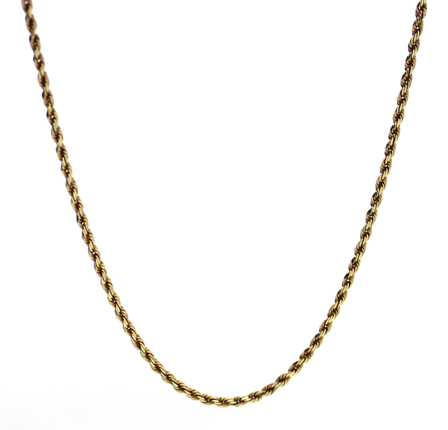 14k solid gold rope necklace discount