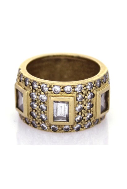 14K Yellow Gold Tourmaline Fashion Ring (sz 6)