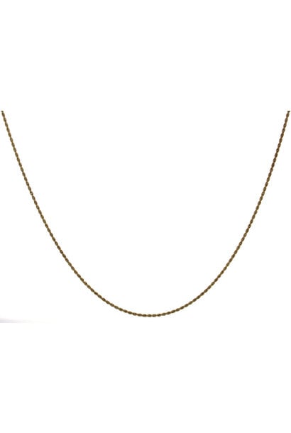 .925 Gold Plated Rope Chain (24" / 1mm)