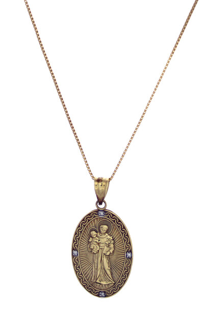 14K Yellow Gold St. Anthony Pendant (18")