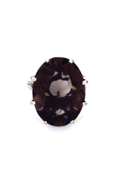 14K White Gold Iolite Cocktail Ring (sz 6)
