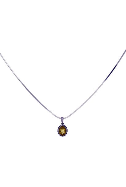 .925 Canary Tourmaline Pendant (20")
