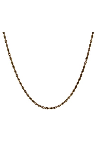 10K Yellow Gold Rope Chain Necklace (20" / 2.5mm)