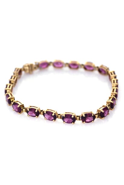 14K Pink Tourmaline Bracelet (7 1/4")