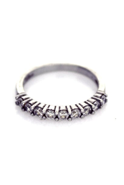 .925 White Tourmaline Half-Eternity Band (sz 6 1/2)