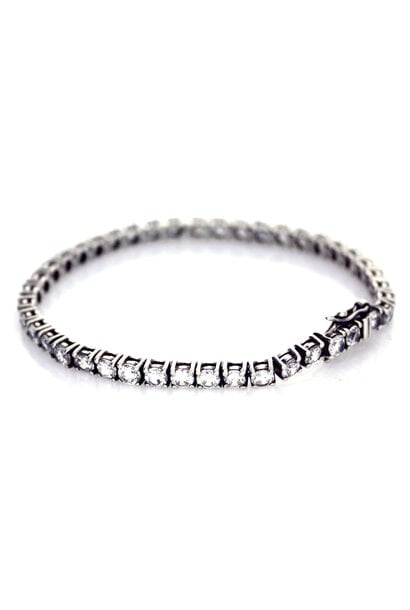.925 White Tourmaline Tennis Bracelet (7 1/2" / 4mm)
