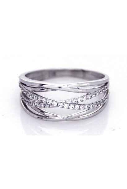 10K White Gold Tourmaline Accent Ring (sz 8 1/4)