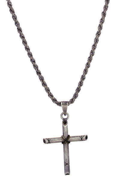 .925 Cross & Rope Chain (18 1/4")