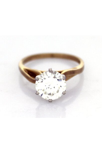 14K Yellow Gold Diamond Solitaire Ring (sz 6 1/2)