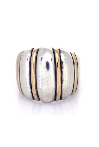 .925 Two-Tone 14K Plated Fashion Ring (sz 7)