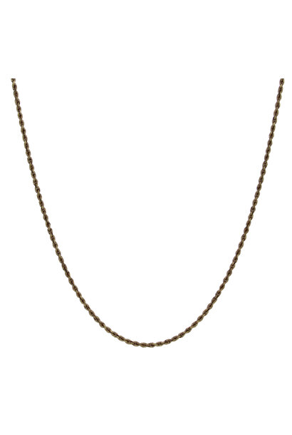 10K Yellow Gold Rope Chain Necklace (18" / 2mm)