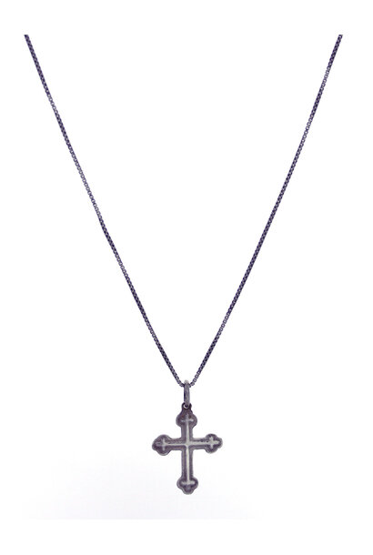 .925 Cross Pendant Necklace (18")