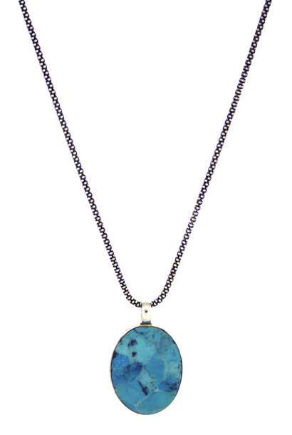 .925 BARSE Turquoise Pendant (19")
