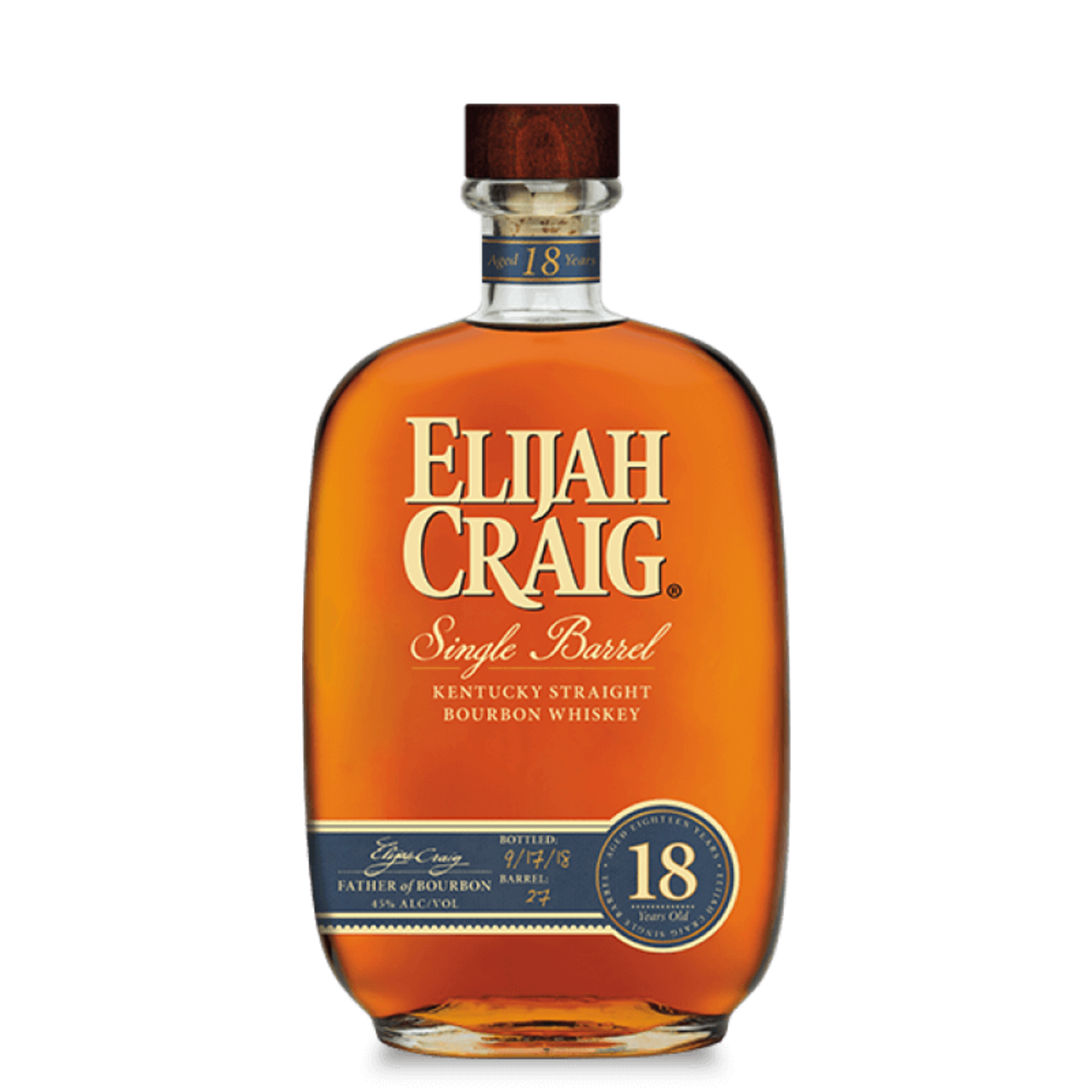 ELIJAH CRAIG ELIJAH CRAIG BOURBON SINGLE BRL 18 YR 	.750L