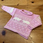 ACVISA/CLAVER Pink Polar Bear Sweater