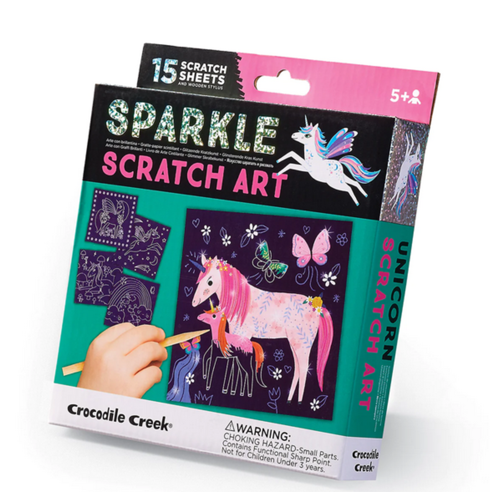 CROCODILE CREEK Sparkle Unicorn Scratch Art