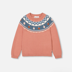 DEUX PAR DEUX Icelandic Knitted Sweater Terra Cotta