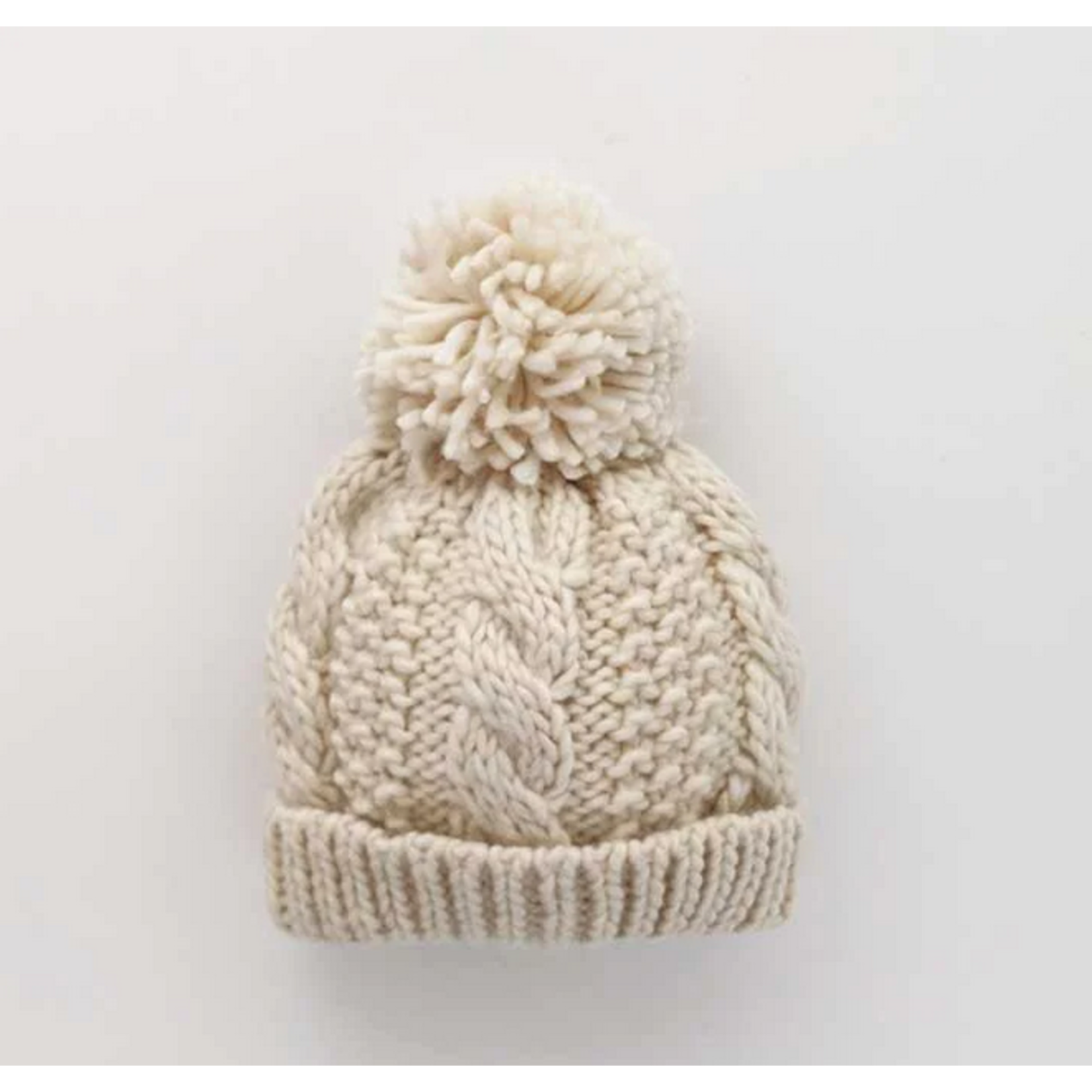 HUGGALUGS Natural Cable Beanie Hat