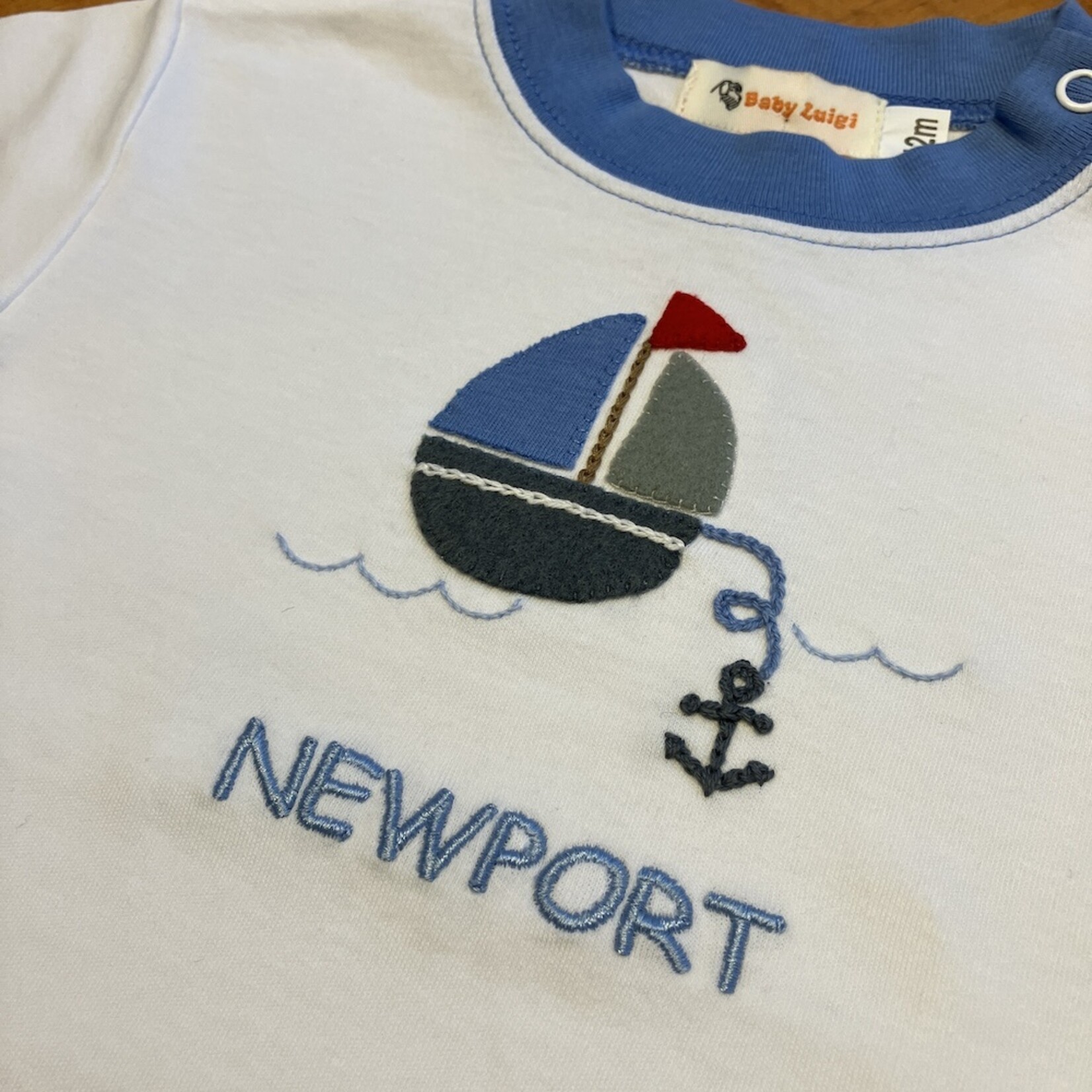 LULI & ME Newport Boat Applique T-Shirt