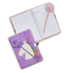 CUPCAKES & CARTWHEELS Glitter Unicorn Journal W/ Lock & Pom Pen
