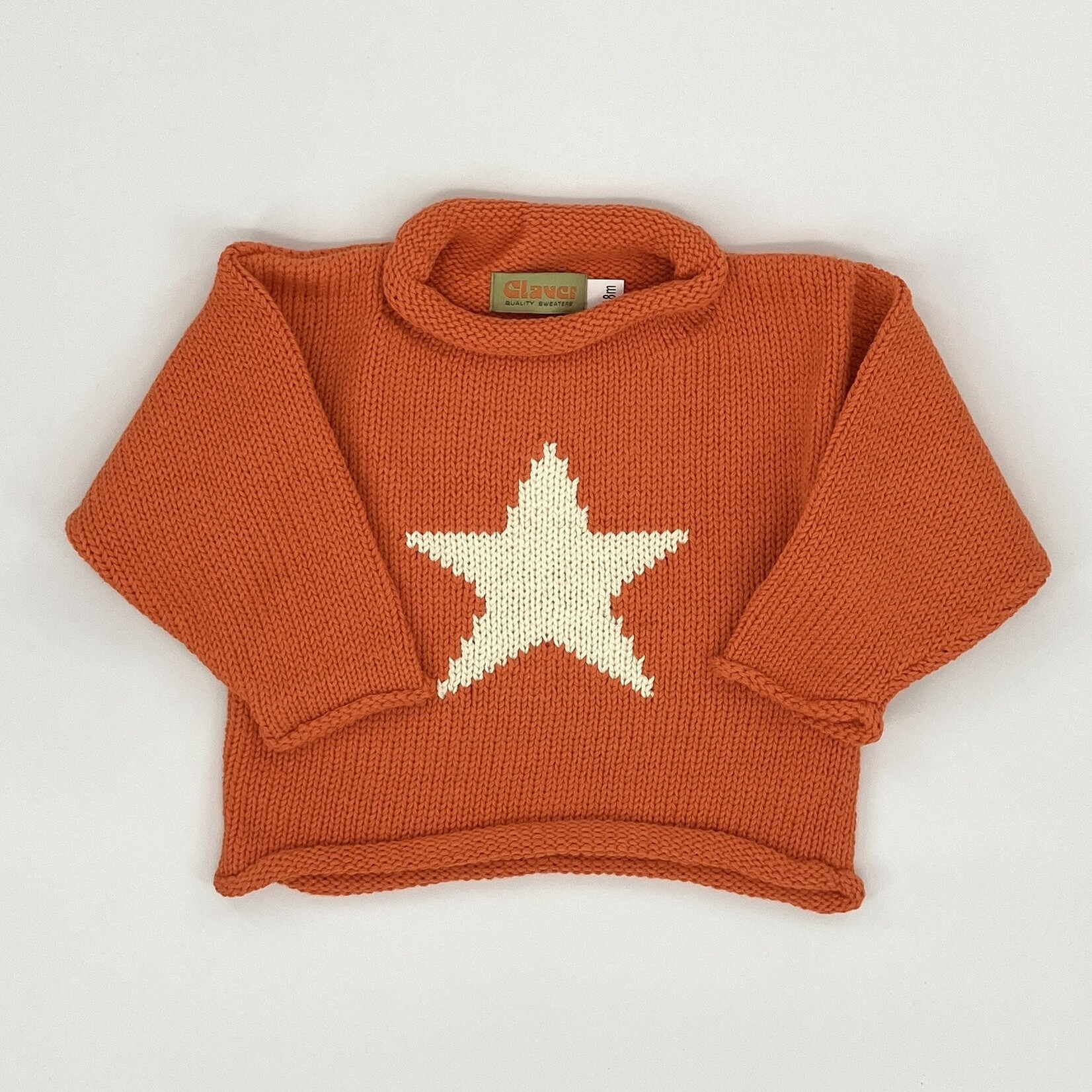 ACVISA/CLAVER Orange Sweater with White Star