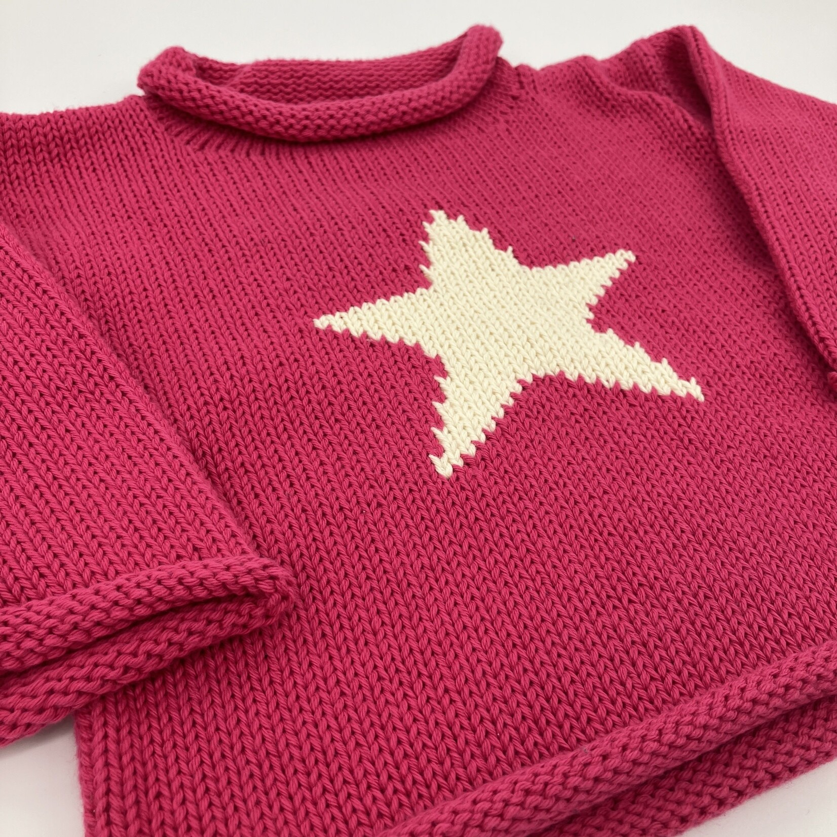 ACVISA/CLAVER Pink Sweater with White Star