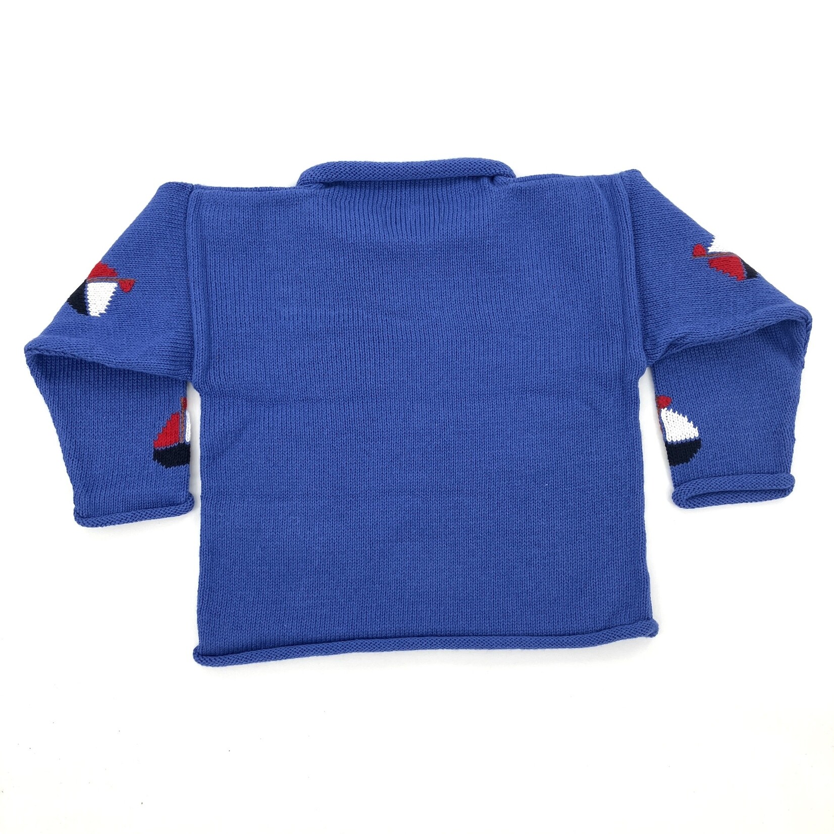 ACVISA/CLAVER Blue Sweater w/ Red Sailboat