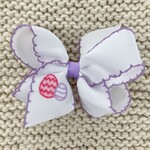 WEE ONES Medium Easter-inspired Embroidered Bow