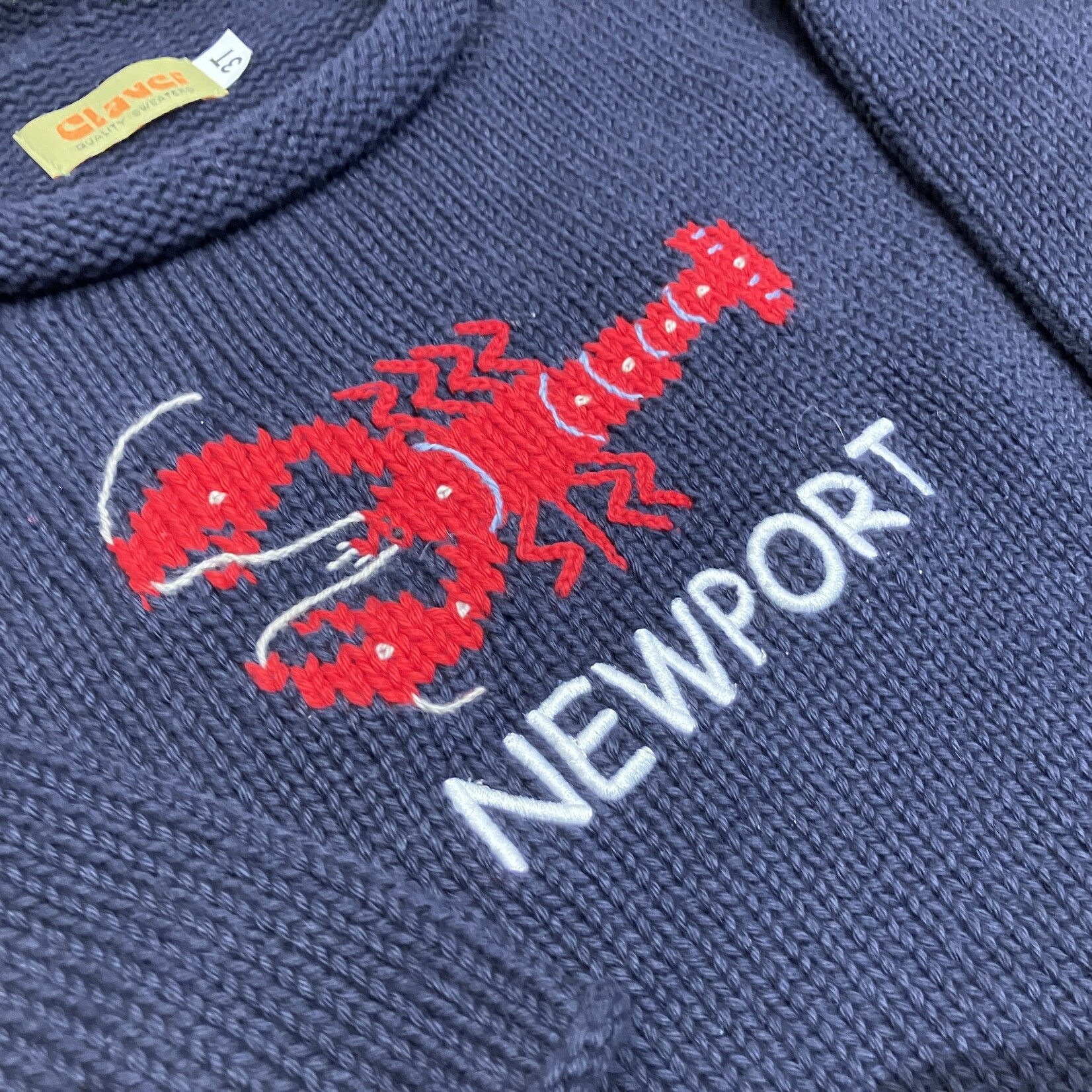 ACVISA/CLAVER Navy Newport Lobster Sweater