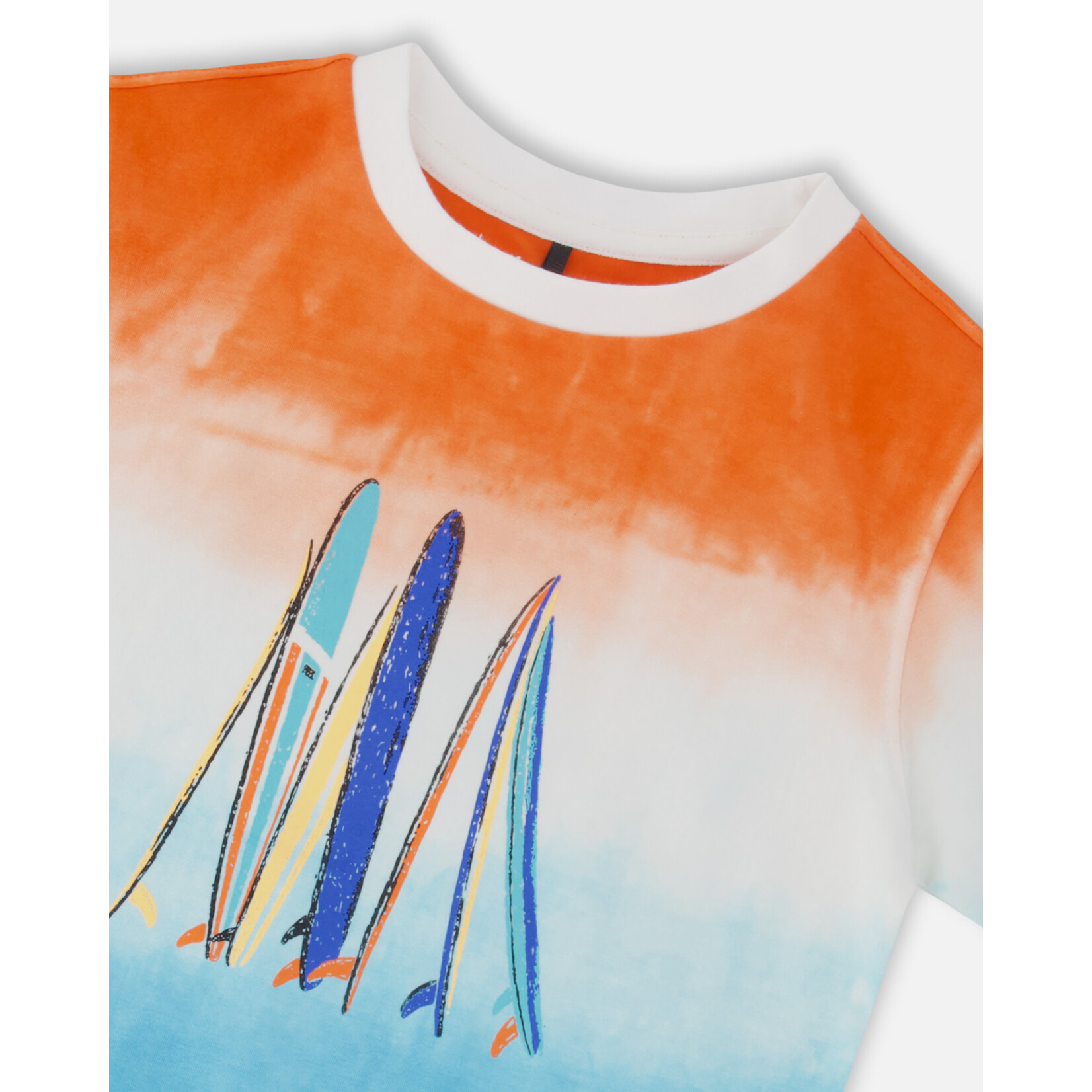 DEUX PAR DEUX Surfboard Gradient Organic Cotton T-Shirt