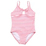 SNAPPERROCK Coral Stripe Bow Swimsuit
